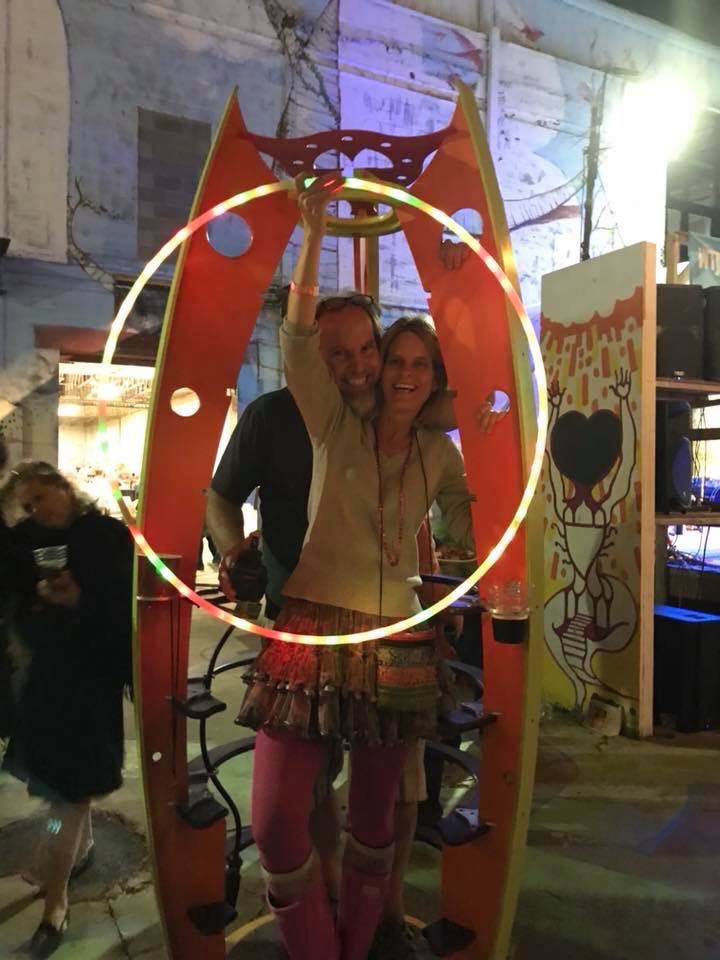 Brian and Cecilia Entertaining on the Dorkpod at IX Art Park