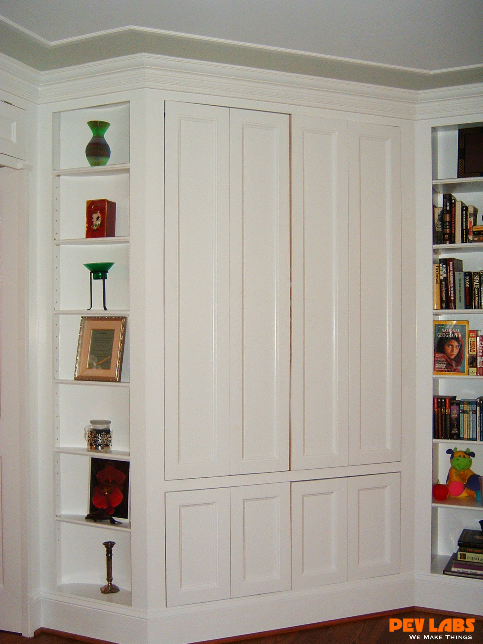 Custom Hidden TV Cabinet Side and Front Doors