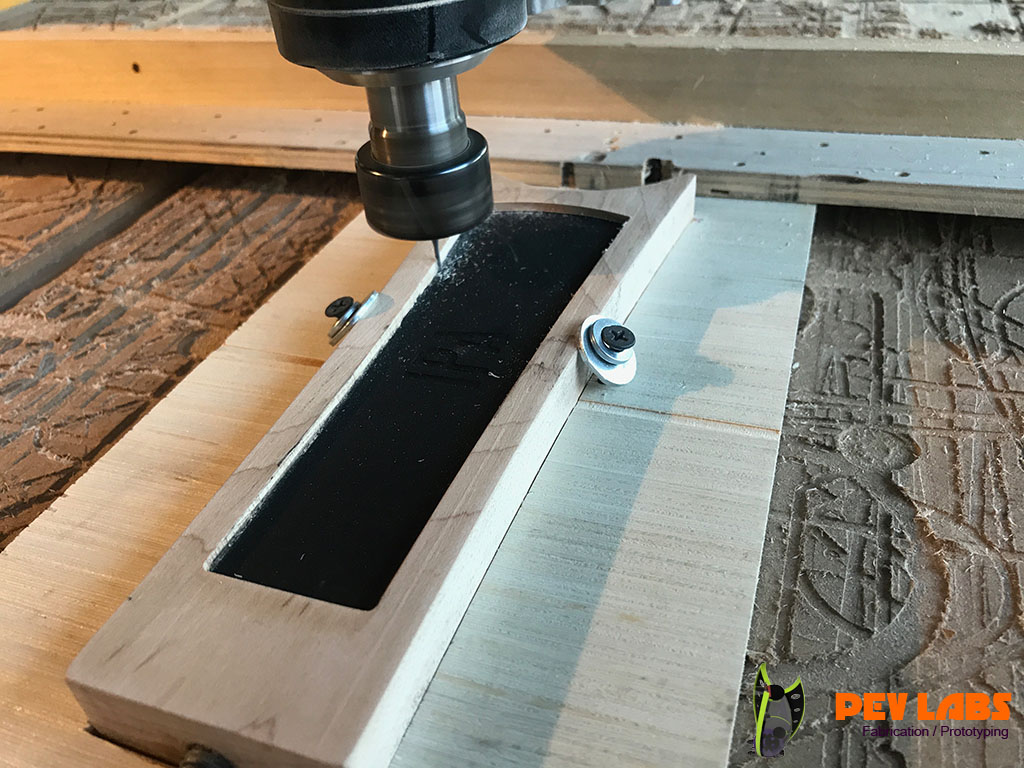 Using the CNC to Clean Up Excess Stain Using the CNC to Clean Up Excess Stain