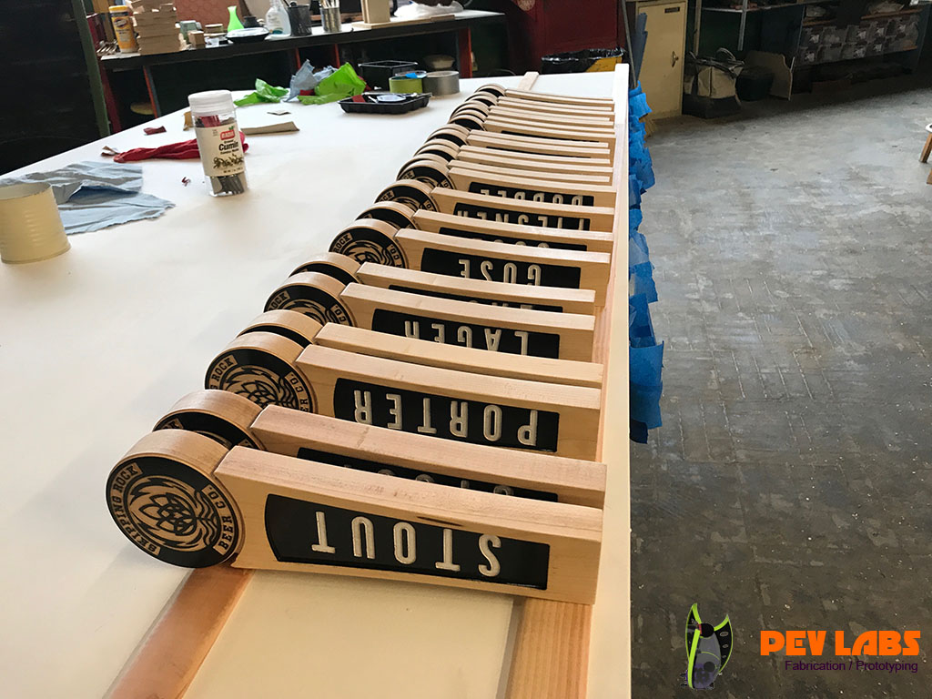 Sanding Beer Tap Handles