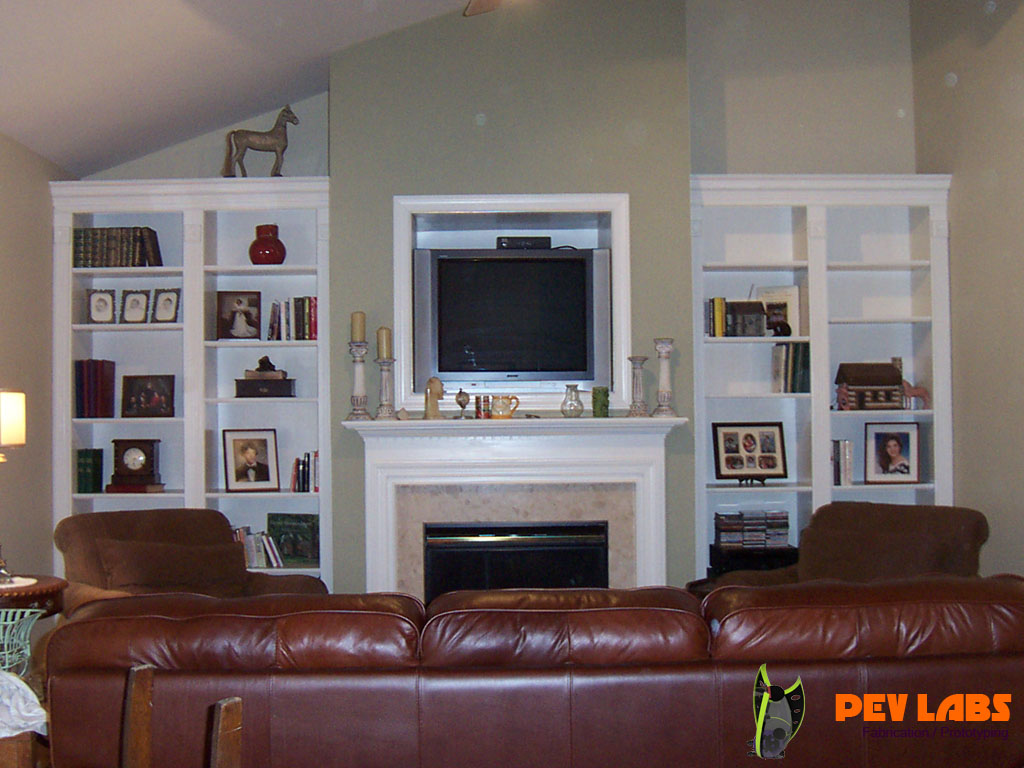 Built in Book Shelves and Fireplace Trim Built in Book Shelves and Fireplace Trim