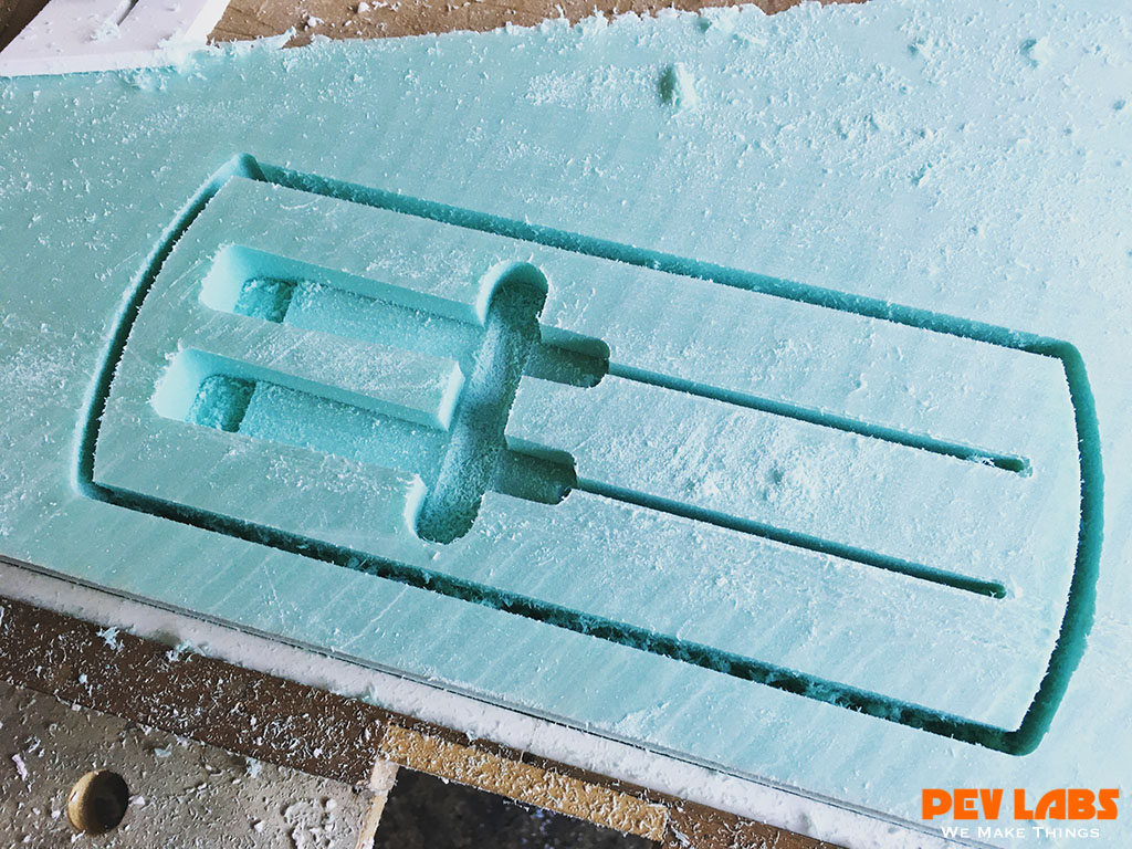 CNC Milled Foam Tool Path Test CNC Milled Foam Tool Path Test