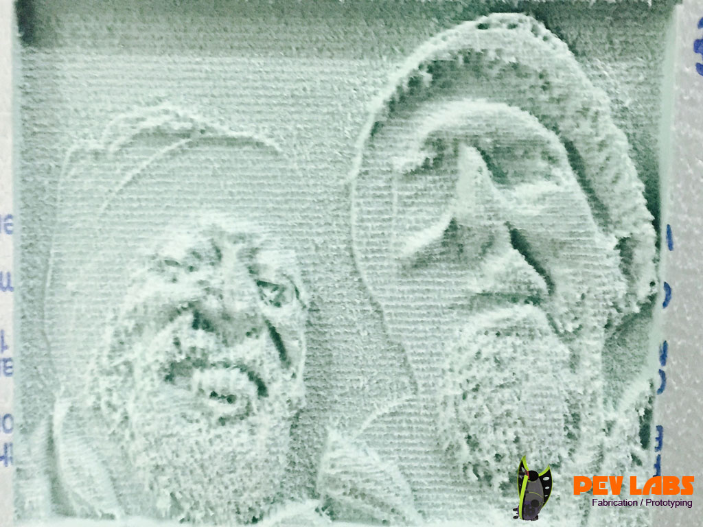 Milling Human Faces in Foam Milling Human Faces in Foam