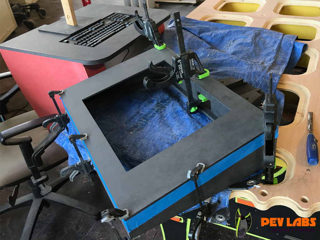 Kiosk Face Panel Gluing Kiosk Face Panel Gluing