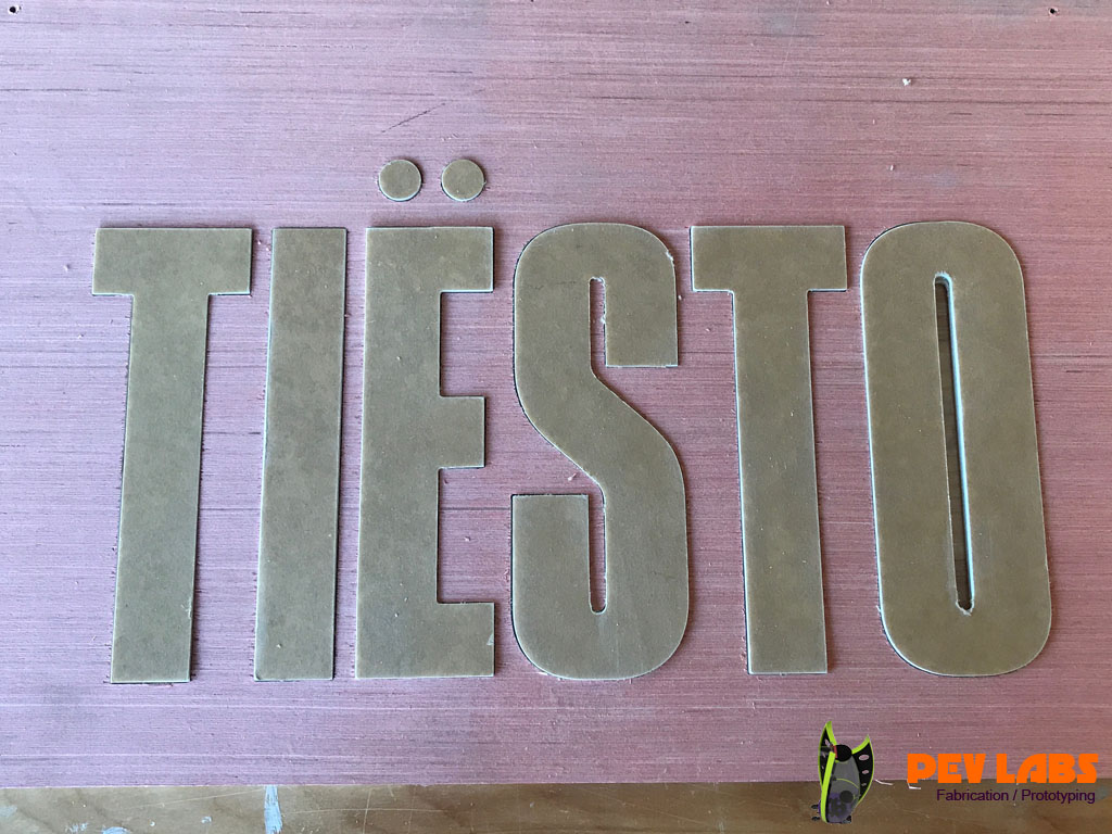 CNC Milled Letters Placement Jig CNC Milled Letters Placement Jig