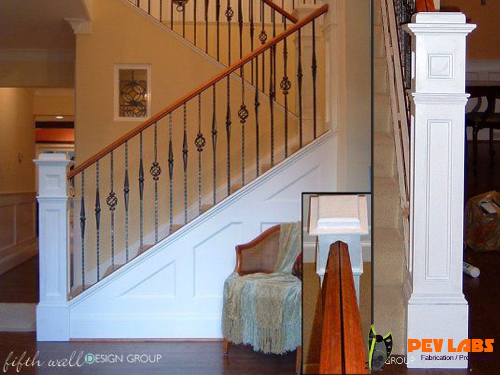 Custom Stair Rail and Newel Post Custom Stair Rail and Newel Post