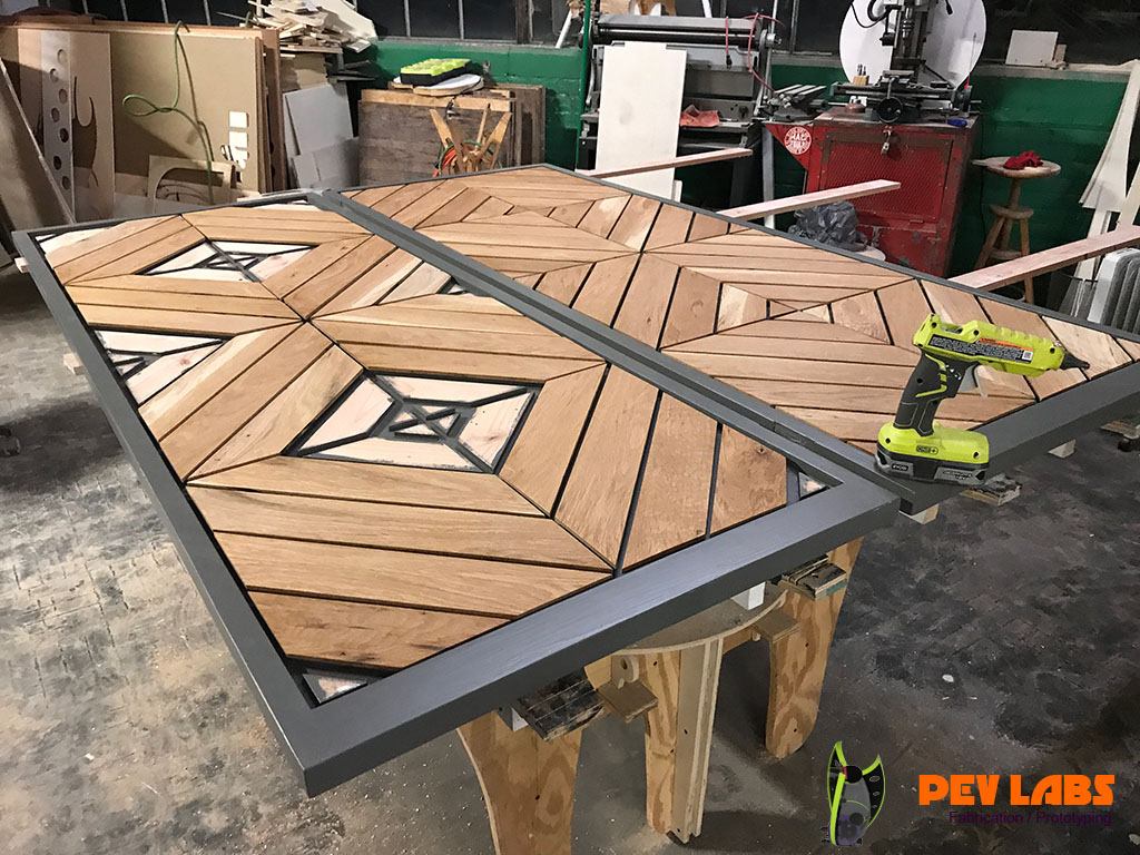 White Oak Laminated on Pattern Backers White Oak Laminated on Pattern Backers